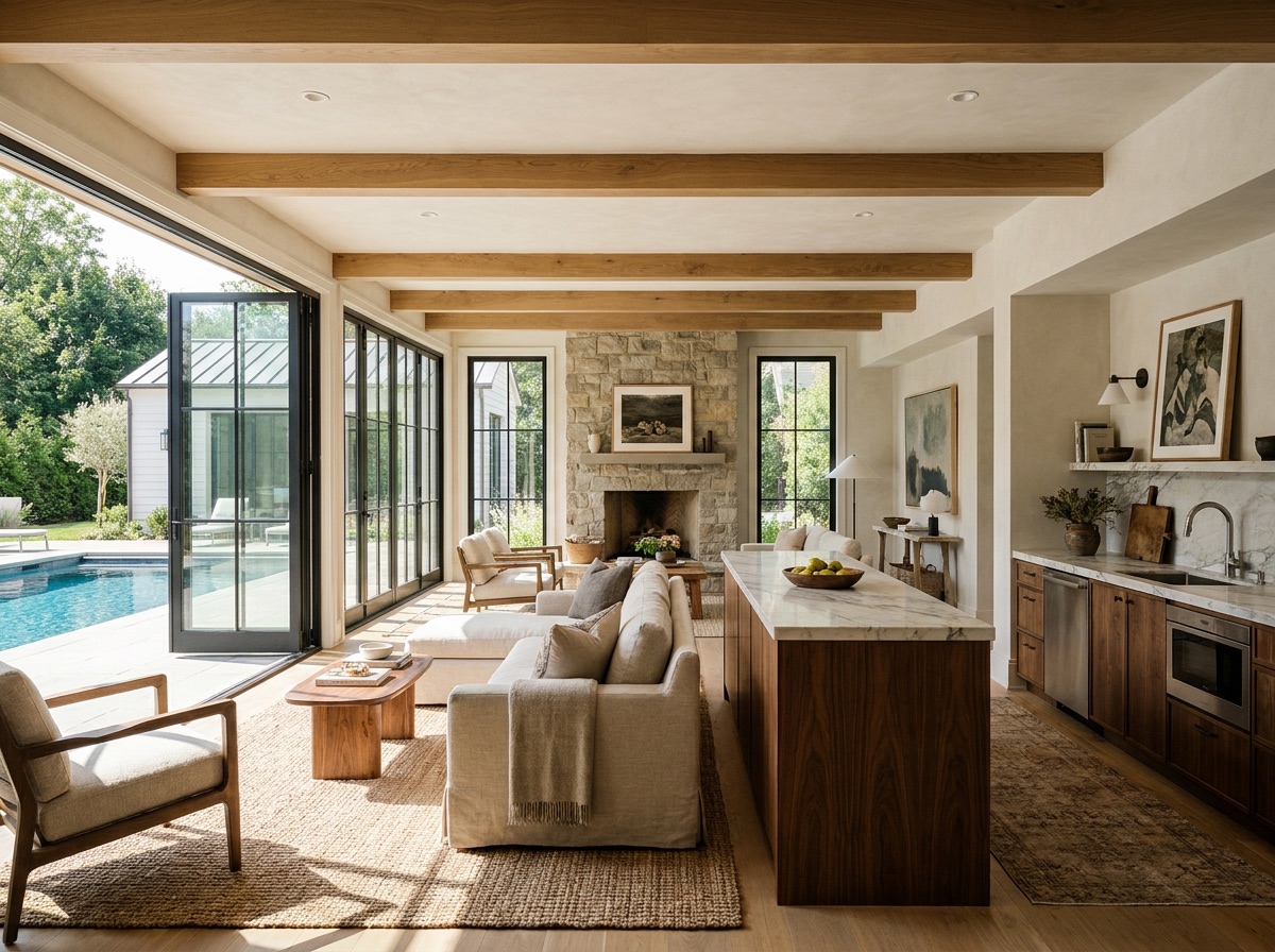 Pool house interior