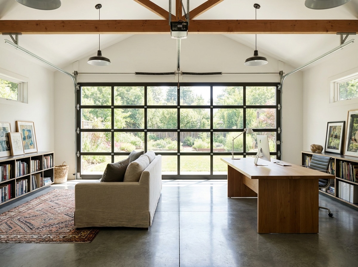 Garage converted to office